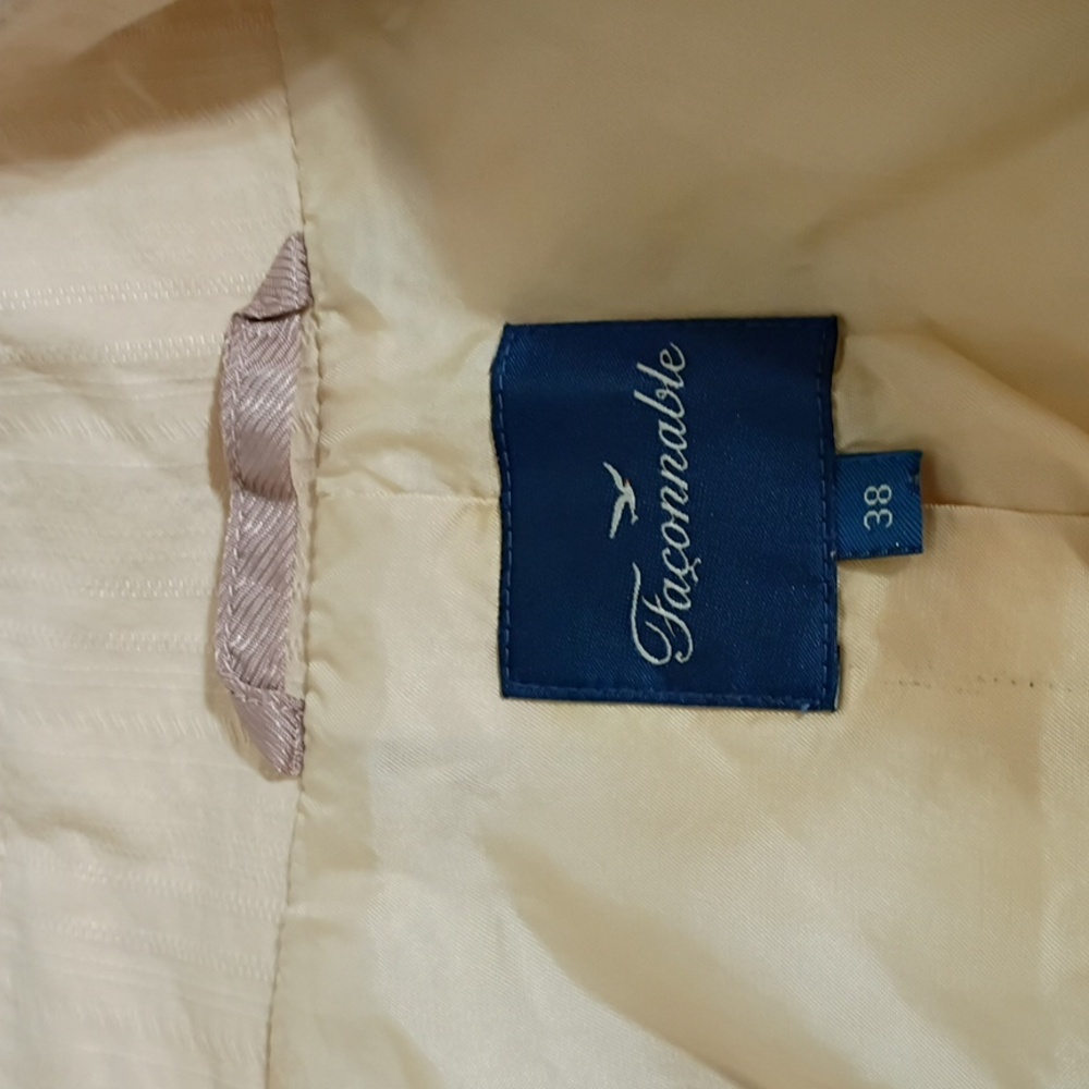 Faconnable Vintage Light Yellow Front Zip Utility Jacket Size 38 - Picture 5 of 11